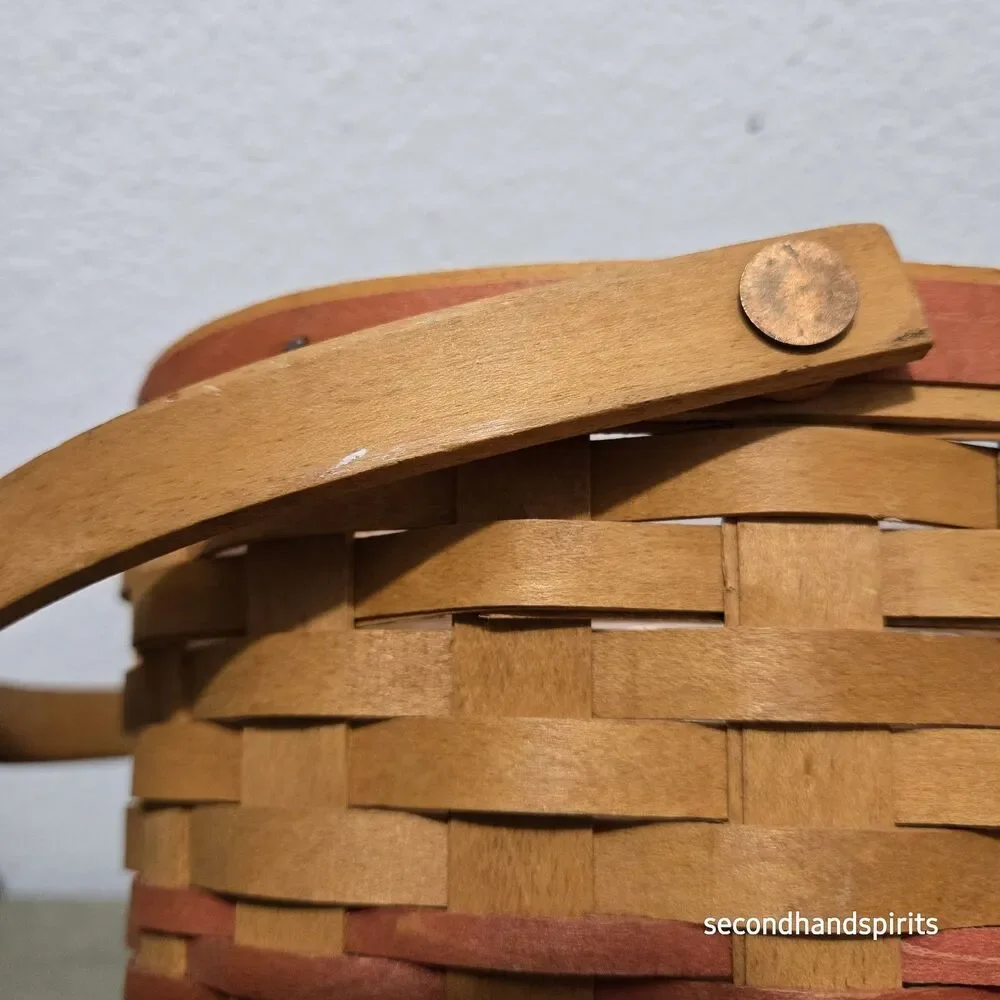 Longaberger Mother's Day Basket With Lid And Plastic Liner